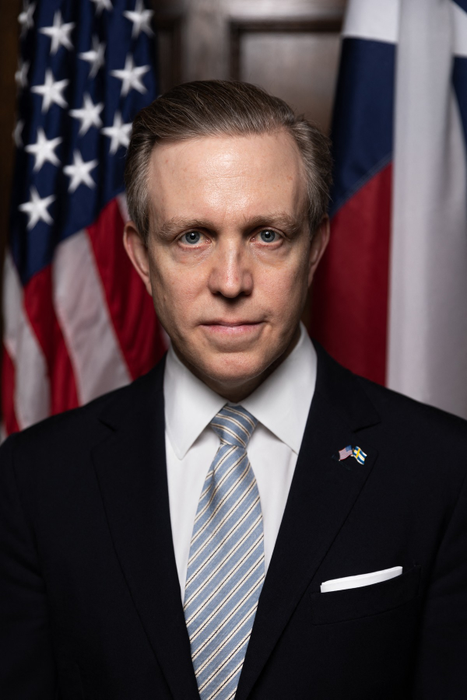 Ken Howery în 2020 pe cand era ambasador SUA în Suedia. Foto: Profimedia