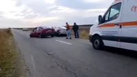 (VIDEO) Accident în lanț pe DJ 546 A, în Olt. Patru persoane, între care un copil de cinci ani, au fost rănite