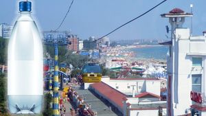 Cu cât se vinde o sticlă de apă plată în Mamaia, acum, în pre-sezon. E de 3 ori mai scumpă ca în București!
