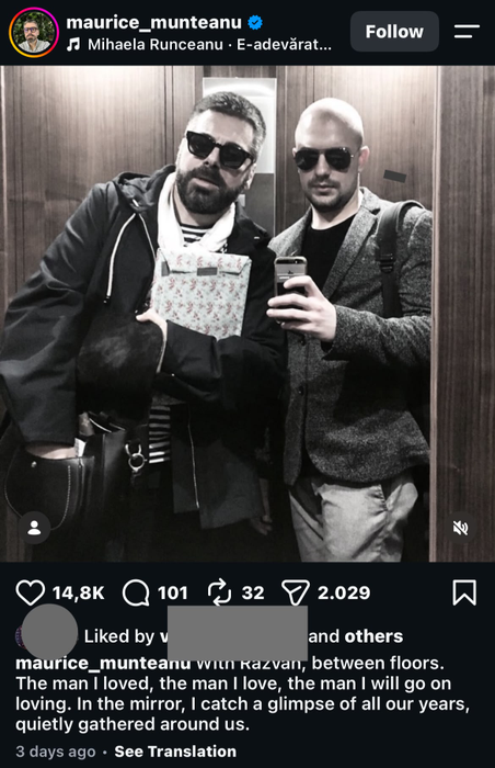 Maurice Munteanu și Răzvan Dej/ sursă foto: Instagram