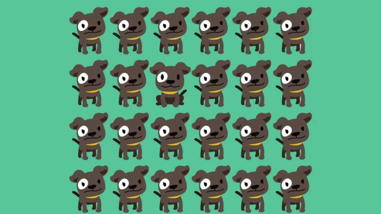 Test de inteligență | Unul dintre acești 24 de căței este diferit de ceilalți. Găsiți "impostorul"!