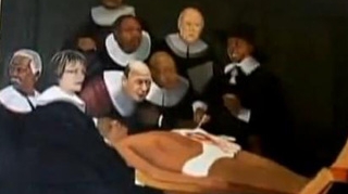 Un tablou cu Nelson Mandela pe masa de autopsie a starnit controverse in Africa de Sud
