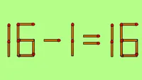 Test IQ exclusiv pentru genii | Corectați 16 - 1 = 16, mutând un singur chibrit