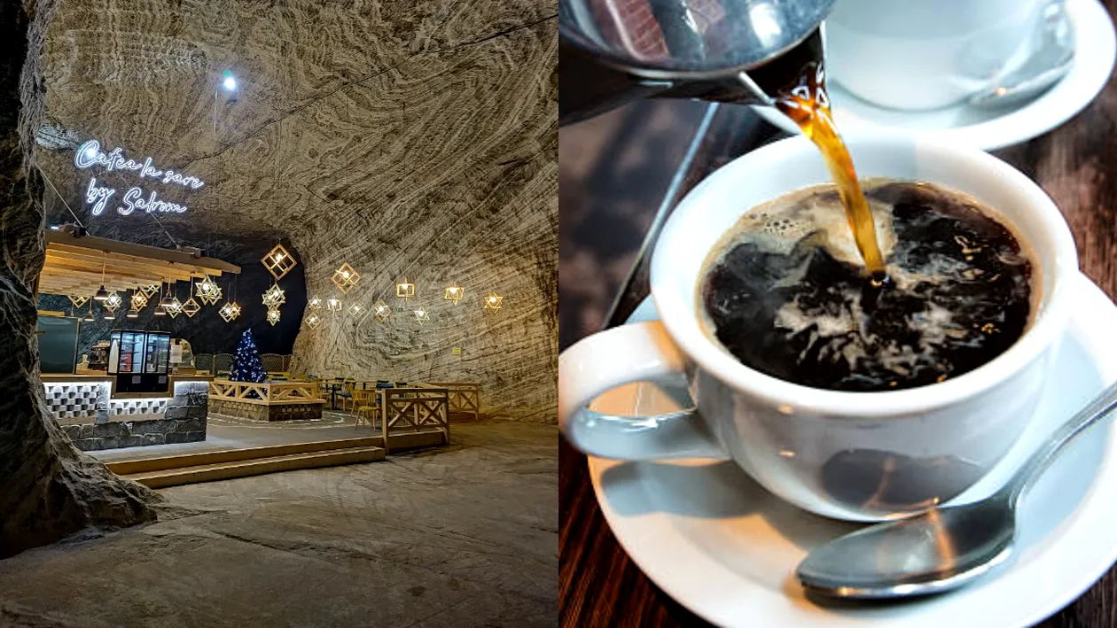 Cum arată cafeneaua deschisă într-un munte de sare? Se află la 2 ore de București