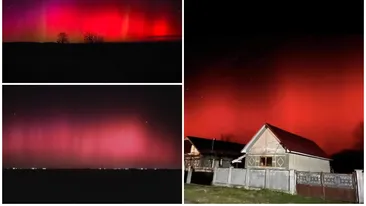 Spectacol pe cerul României! Aurora Boreală, vizibilă în mai multe zone din țară | FOTO