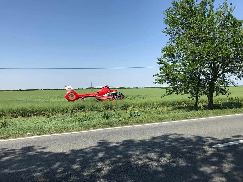 La fața locului a venit și un elicopter SMURD