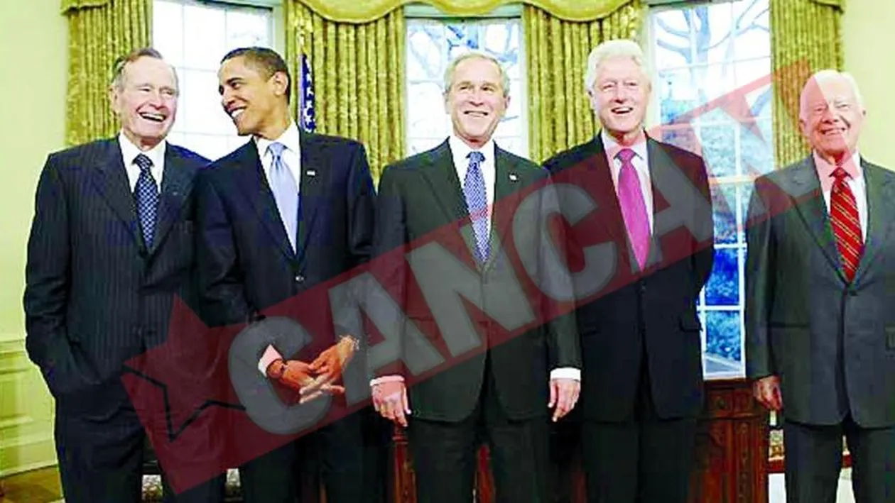 Obama a luat pranzul cu patru presedinti