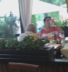 Dan Voiculescu și fiica sa, Camelia, au ieșit la un prânz în doi, la un restaurant select din Capitală