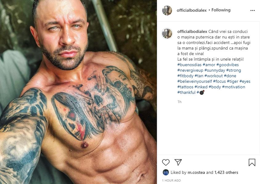 Alex Bodi a atacat-o în public pe Daria Radionova: “Fugi la mama și plângi”! Afaceristul și-a șters mesajul, însă, noi l-am salvat | FOTO