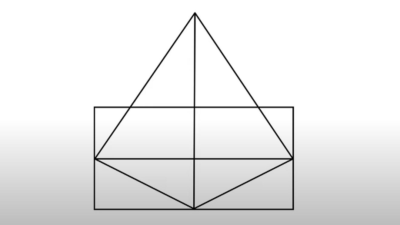 Test de inteligență | Câte triunghiuri sunt, în total, în această imagine: 11, 13, 15 sau 17?