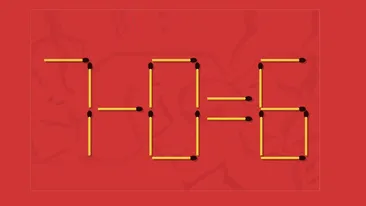 Test de inteligență | Mutați 3 chibrituri pentru a corecta egalitatea 7-0=6