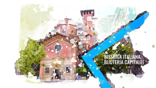 Biserica italiană, locul în care se oficiază slujbe în trei limbi. Simbolul Bucureștiului te cucerește încă de la intrare