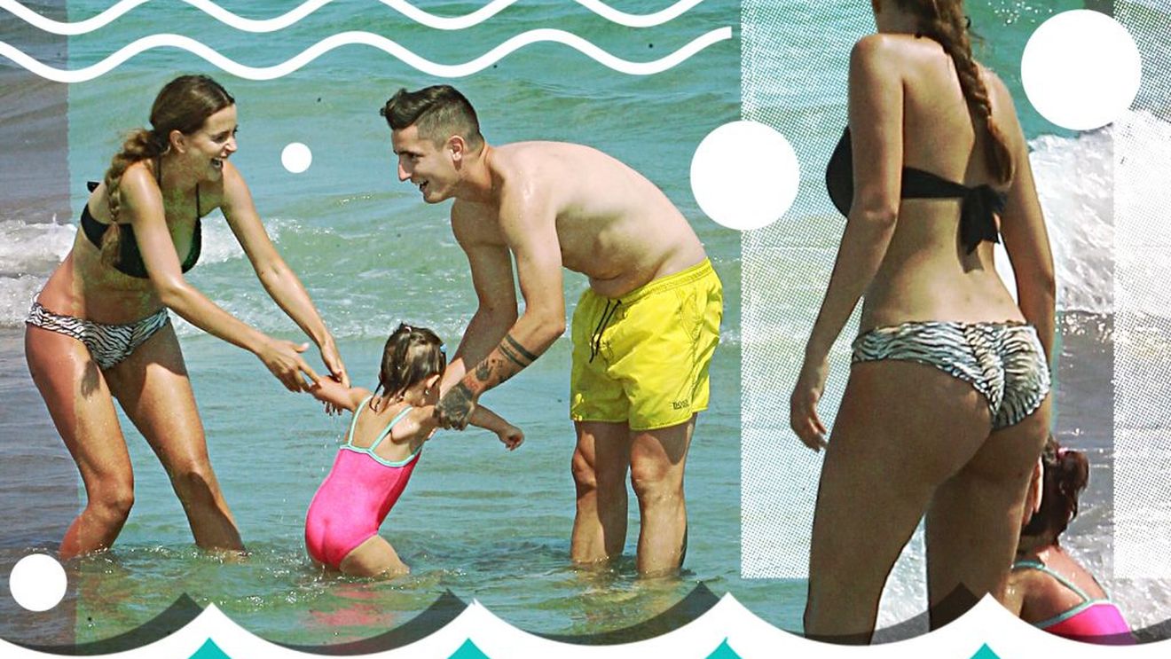 Soția cunoscutului fotbalist s-a dezbrăcat la plajă. Fosta MISS este… top!