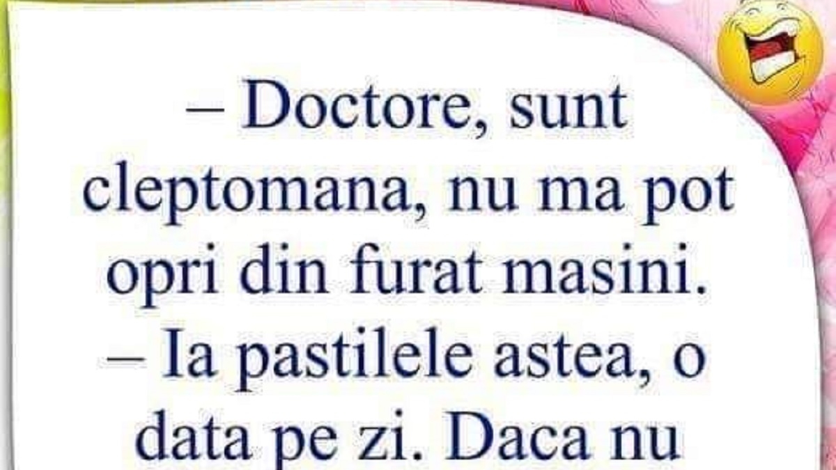 BANC | ”Domnule doctor, sunt cleptomană!”