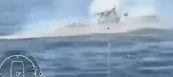 VIDEO „Prima bătălie navală între drone” din istorie. Ucrainenii au distrus o ambarcațiune rusească în Marea Neagră