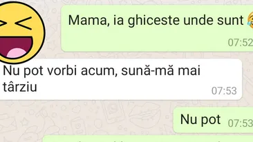 Bancul de weekend | Mamă, ia ghicește unde sunt!