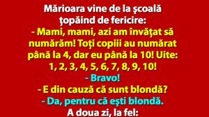 BANC | Mărioara vine de la şcoală ţopăind de fericire: "Mami, mami azi am învăţat să.."
