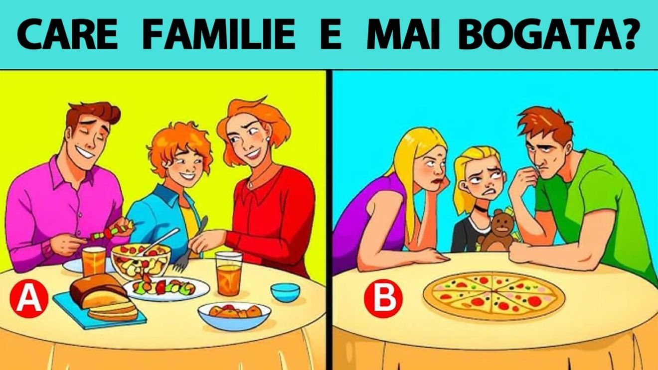 Test IQ exclusiv pentru genii | Care dintre aceste două familii este mai bogată?