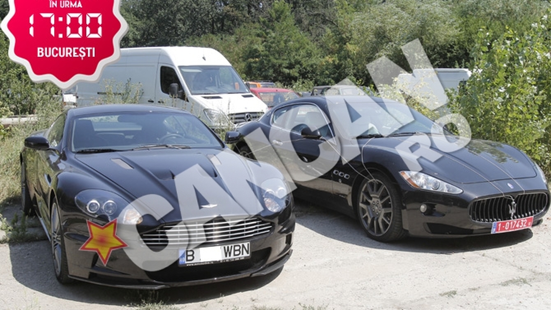 Uite ce "bijuterii" i-au confiscat procurorii DIICOT fostului iubit al Ginei Pistol! Un Aston Martin si un Maserati, de peste 300.000 de euro, blocati in curtea Politiei de Frontiera!