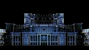iMapp Bucharest 555 - proiectii pe Palatul Parlamentului. Spectacol de sunet, culoare si lumini