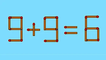 Test IQ cu chibrituri | Corectați 9 + 9 = 6, mutând un singur băț
