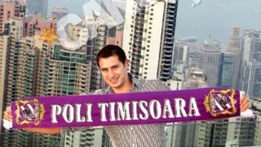 A dus fularul lui Poli Timisoara in 35 de tari! Valentin Avramoni vrea sa plimbe numele clubului in toata lumea