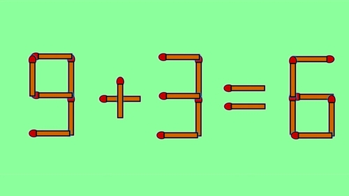 Test IQ exclusiv pentru genii | 9+3=6 este greșit. Pentru a corecta egalitatea, mutați un singur chibrit