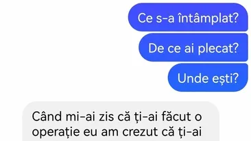 Bancul zilei. „Când mi-ai zis că ți-ai făcut o operație, eu am crezut că ți-ai mărit sânii”