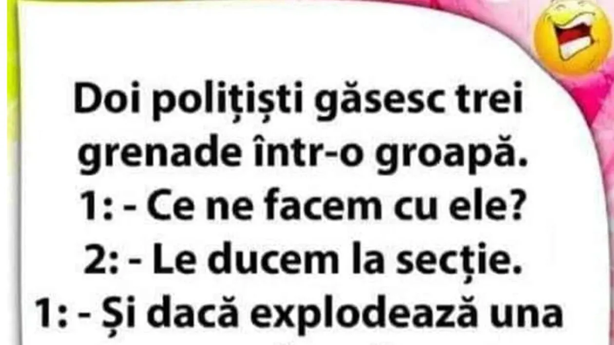 BANCUL ZILEI | Doi polițiști găsesc 3 grenade într-o groapă