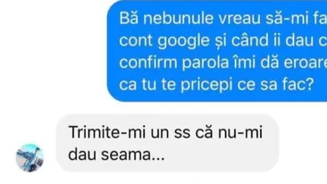 BANCUL ZILEI | Vreau să-mi fac un cont Google și, când îi dau să-mi confirm parola, îmi dă eroare