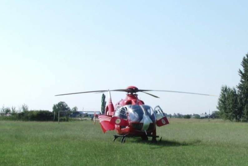 Victima a fost transportată la spital cu elicopterul SMURD