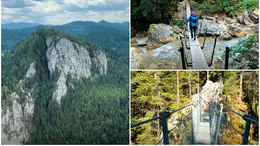 Cum arată cel mai spectaculos pod suspendat din România? Traseul de 12 km cu peisaje de vis