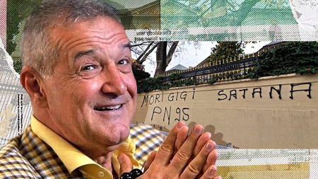 Ultrașii i-au scris pe gard ”Mori Gigi Satana”, iar el... Gigi Becali și-a transformat Palatul în... mănăstire! Imaginile momentului