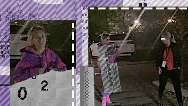 Cum s-a înfofolit Lora, pentru o ieșire la restaurant.  Dovada că „figurile” nu țin de cald, e nevoie de „recuzită”