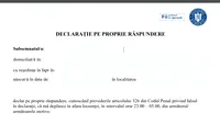 Atenție! Declarațiile pe proprie răspundere făcute pe telefon nu sunt valabile. De se cere orginalul