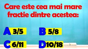 Testul IQ la care și geniile greșesc | Ce număr e cel mai mare: 3/5, 5/8, 6/11 sau 10/18?