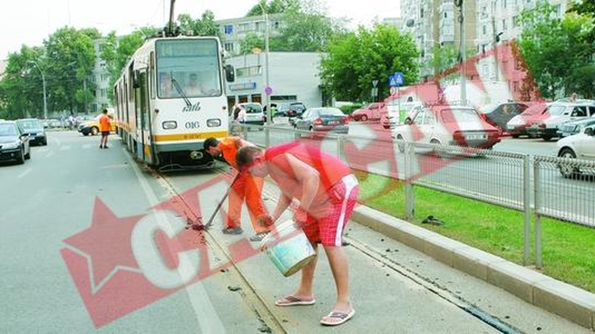 Sinele de tramvai s-au topit