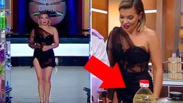 Gina Pistol, cu totul în vedere aseară la Chefi la Cuțite de la Antena 1! Detaliul intim observat de telespectatori