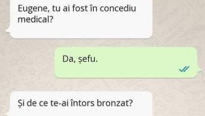 Bancul de marți | Șeful către angajat: „Eugene, tu ai fost în concediu medical?”
