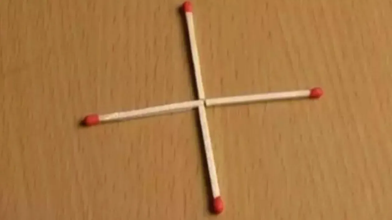 IQ test! Verifică dacă eşti un geniu. Mută un singur băţ de chibrit şi construieşte, astfel, un pătrat