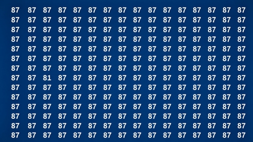 TEST IQ | Ești un geniu dacă poți identica numărul 81 în maximum 15 secunde