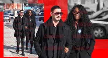 Alex Drăgușin și soția, ținute all-black la cununia lui Radu Drăgușin! Sportiva a atras privirile trecătorilor