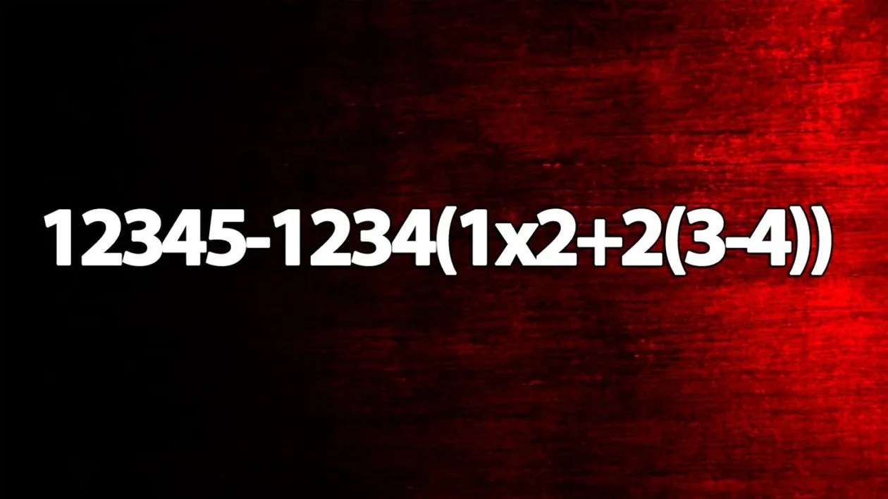 Test IQ doar pentru genii | Calculați în 5 secunde: 12345-1234(1x2+2(3-4))