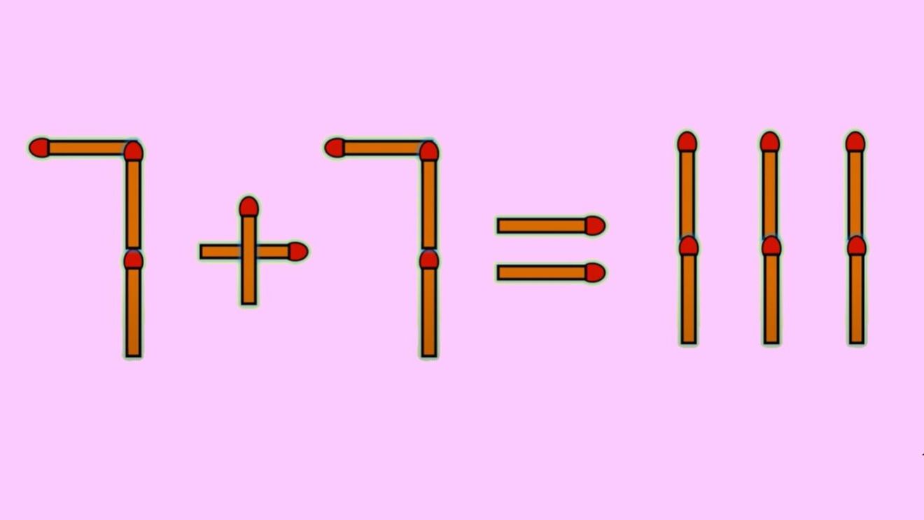 Test IQ exclusiv pentru genii | Corectați 7 + 7 = 111, mutând un singur chibrit