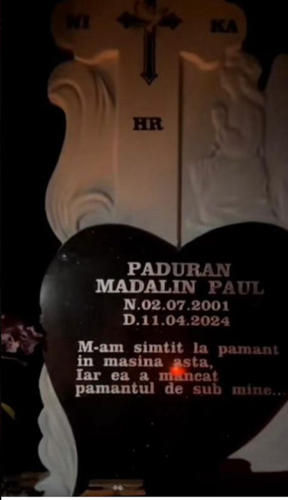 Mormântul lui Mădălin păduran/ sursă foto: TikTok