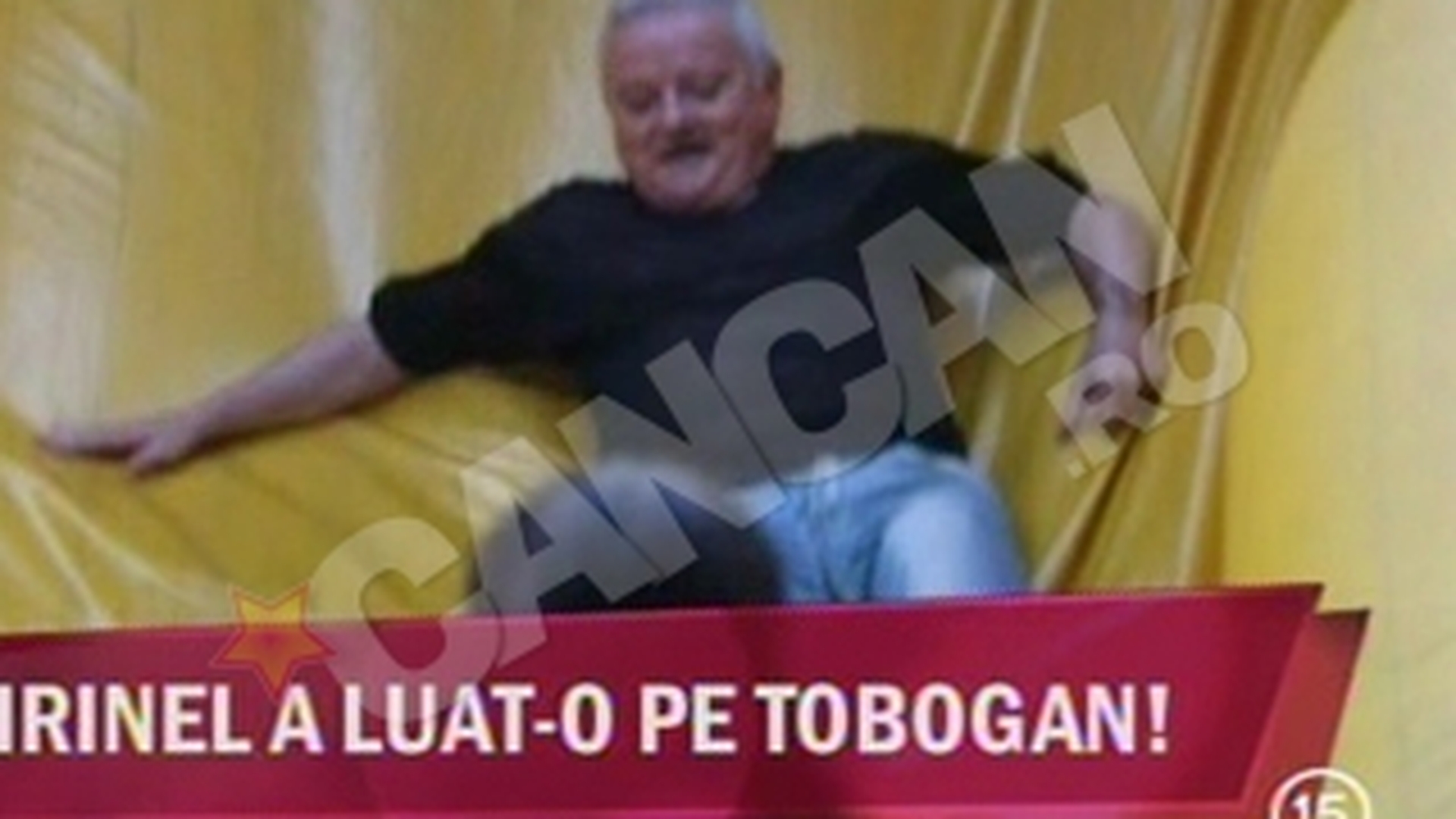 VIDEO Irinel, un tata model! Uite-l cum se da cu Irinuca pe tobogan intr-un parc de distractii