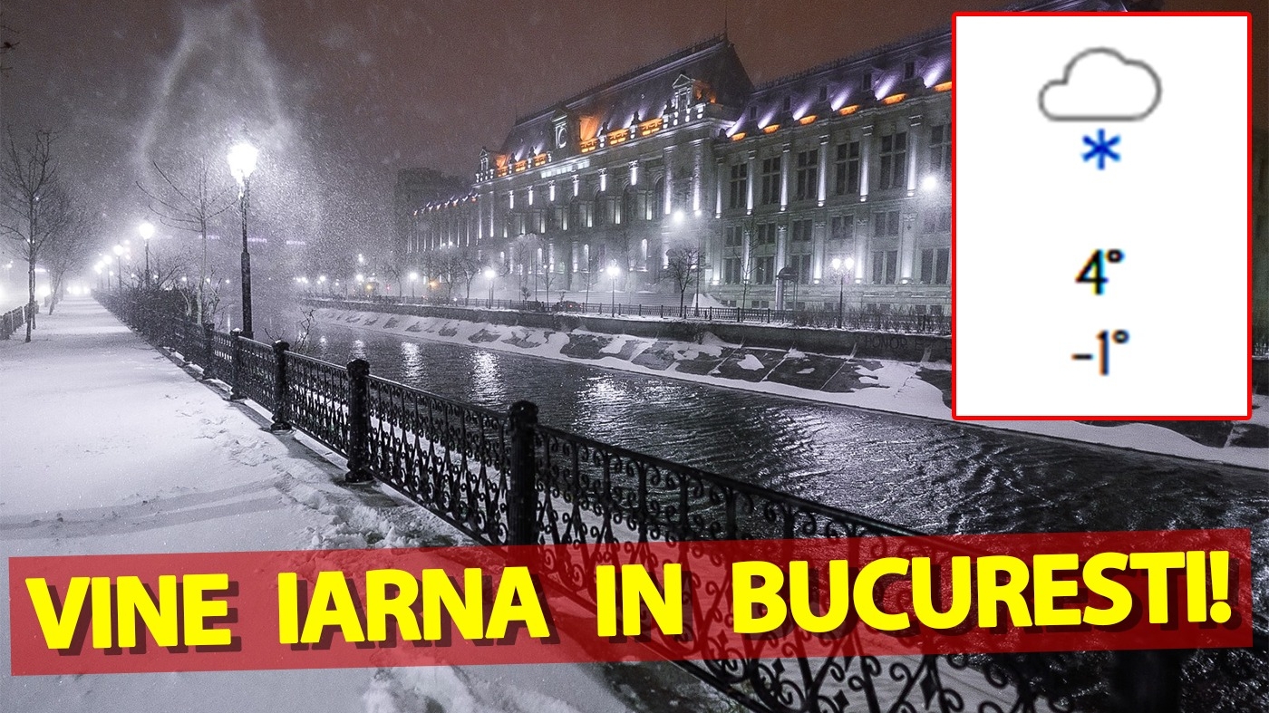 Meteorologii Accuweather anunță data exactă când vin ninsorile în București
