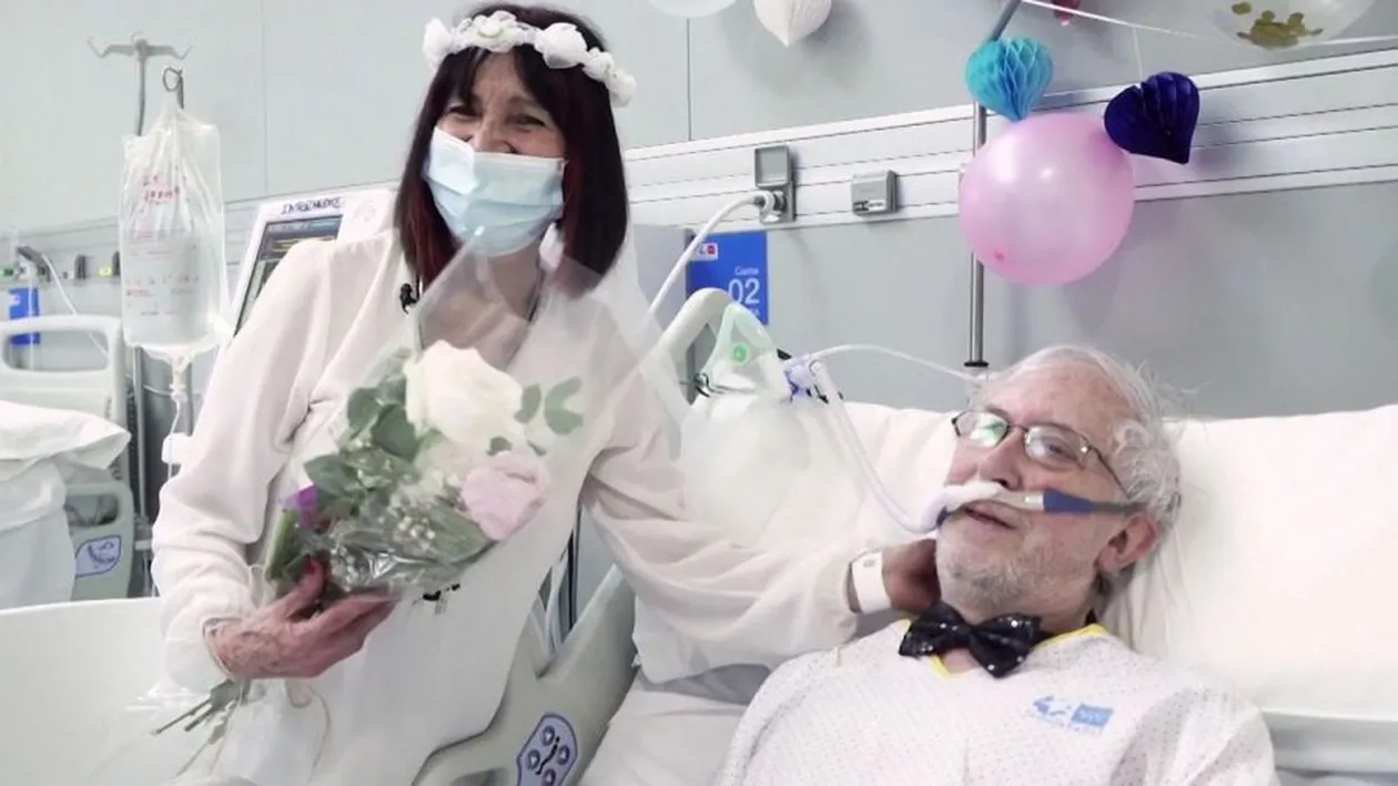 S-au căsătorit pe patul de spital! Preotul a oficiat prin telefon