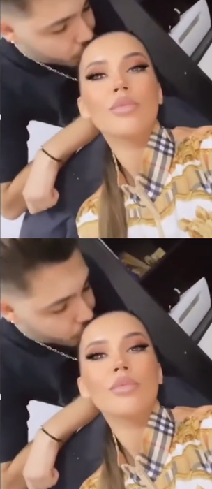 Luis Gabriel, sărut pe frunte pentru Andra Volos. (SURSA: TIK TOK.COM)