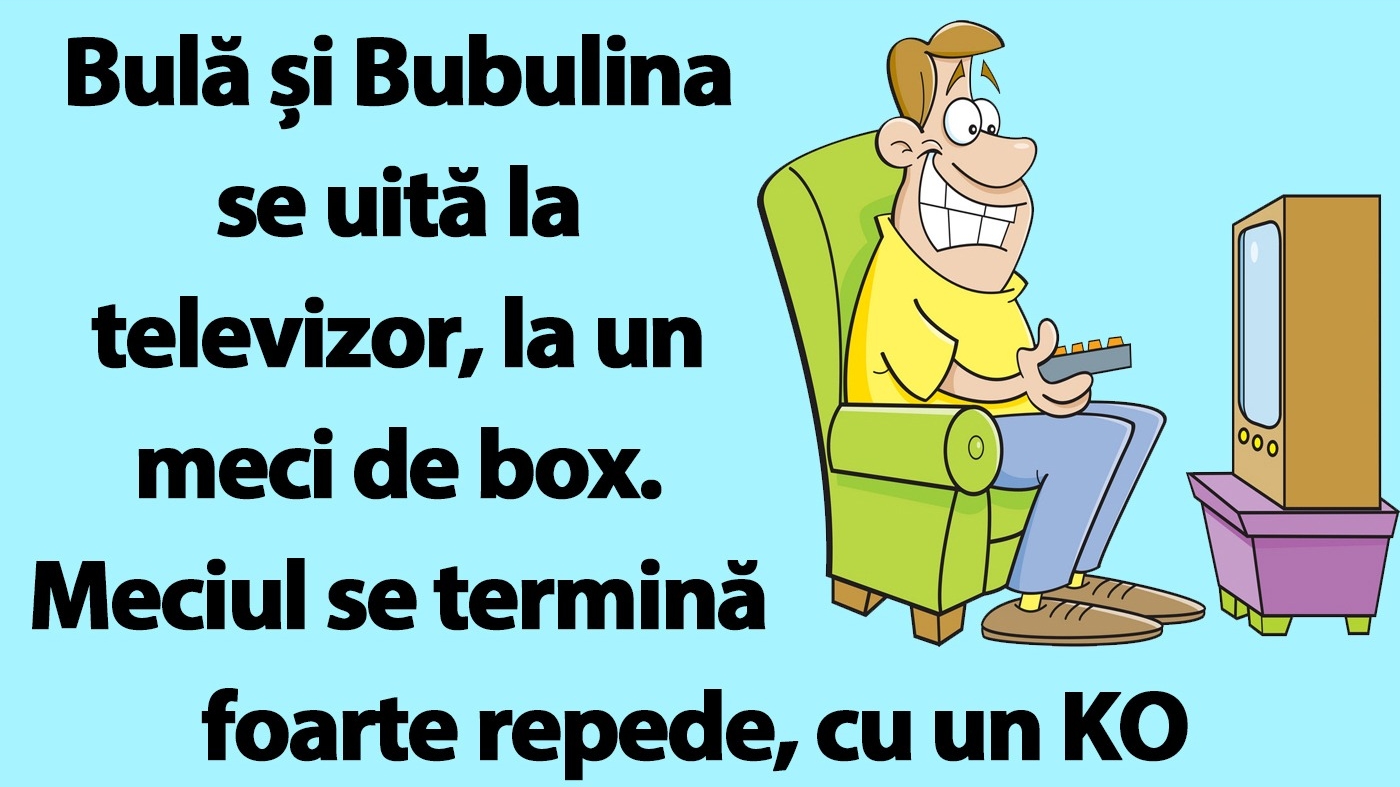 BANC | Bulă și Bubulina se uită la TV, la un meci de box